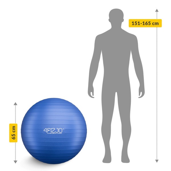 Lopta na napuhavanje za gimnastiku FIZJO 55 - 85 cm